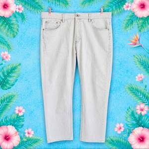 Riot Empire Men's Gray Stretch Denim Straight Leg Jeans Size 40x32